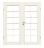 Frontansicht von Typ 20-SP 12 Weißlack Doppelflügeltür inkl. Zarge - Kilsgaard