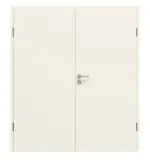 Frontansicht von Typ 42-00 Weißlack Doppelflügeltür inkl. Zarge - Kilsgaard