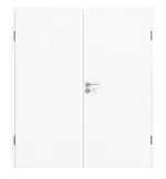 Frontansicht von Typ 43-00 Esche Weiß Lamikor Doppelflügeltür inkl. Zarge - Kilsgaard