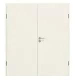 Frontansicht von Typ 43-00 Weiß lackiert Lamikor Doppelflügeltür inkl. Zarge - Kilsgaard