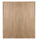 Frontansicht von Typ 43-00 Raucheiche Lamikor Doppelflügeltür inkl. Zarge - Kilsgaard