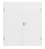 Frontansicht von Typ 43-00 Uni Grau Lamikor Doppelflügeltür inkl. Zarge - Kilsgaard