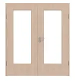 Frontansicht von Typ 43-LA Nova Ahorn Lamikor Doppelflügeltür inkl. Zarge - Kilsgaard