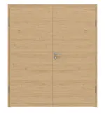 Frontansicht von Typ 44-00 Eiche europ. astig Trend lackiert Echtholzfurniert Doppelflügeltür inkl. Zarge - Kilsgaard