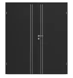 Frontansicht von CLASSEN Doppelflügeltür Natura HK/HB Venom Alu M6 Uni Black Iridium mit Zarge