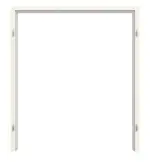 Frontansicht von HÖRMANN Zarge für Ganzglas-Doppelflügeltüren Reinweiß RAL 9010 Weißlack mit runder Kante