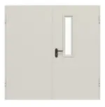 Frontansicht von Innentür-Set Stahl Mehrzwecktür D65-2 OD mit LA-B1 im Gehflügel inkl. Blockzarge - Hörmann