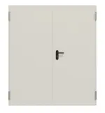 Frontansicht von TECKENTRUP Komplettset 2-flg. Stahl Mehrzwecktür dw 42-2 inkl. Eck-und Ergänzungszarge