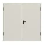 Frontansicht von Außentür-Set 2-flg Stahl Mehrzwecktür STU/STS MZ-2 inkl. Blockzarge 62/55 - Hörmann