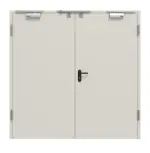 Frontansicht von Innentür-Set 2-flg Stahl mit Feuerschutzfunktion STU/STS T30-2 inkl. 2-schaliger Umfassungszarge - Hörmann