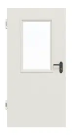 Frontansicht von Komplettset Stahl Mehrzweckaußentür D65-1 OD mit LA-B2 inkl. Zarge DryFix - Hörmann