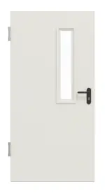 Frontansicht von Außentür-Set Stahl Mehrzwecktür STU/STS MZ-1 mit LA-B1 inkl. Eckzarge - Hörmann