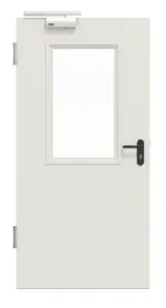 Frontansicht von Innentür-Set Stahl mit Feuerschutzfunktion STU/STS T30-1 mit LA-B2 inkl. Blockzarge 62/55 - Hörmann