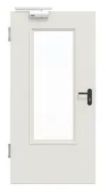 Frontansicht von Innentür-Set Stahl mit Feuerschutzfunktion STU/STS T30-1 mit LA-B3 inkl. Blockzarge 62/55 - Hörmann