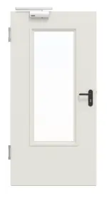 Frontansicht von Innentür-Set Stahl mit Feuerschutzfunktion STU/STS T30-1 mit LA-B3 inkl. Blendrahmen - Hörmann