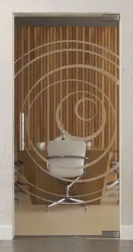 Bild von Lira Motiv matt Glaspendeltür DORMA Mundus BTS Variante 1 - Erkelenz