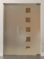 Bild von Cinque Motiv klar Glaspendeltür mit festem Seitenteil DORMA Mundus BTS Variante 2 - Erkelenz