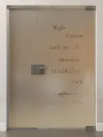 Bild von Cafe 2 Motiv klar Ganzglastür mit festem Seitenteil DORMA Mundus Variante 1 - Erkelenz