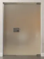 Bild von Vollflächig matt Ganzglastür mit festem Seitenteil DORMA Mundus Variante 1 - Erkelenz