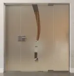 Bild von Bergamo Motiv klar Ganzglastür mit zwei festen Seitenteilen DORMA Mundus Variante 2 - Erkelenz