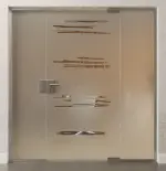 Bild von Bukarest Motiv klar Ganzglastür mit zwei festen Seitenteilen DORMA Mundus Variante 2 - Erkelenz