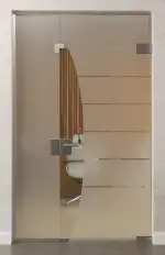 Bild von Amara Motiv klar Ganzglastür mit festem Seitenteil und Oberlicht DORMA Mundus Variante 6 - Erkelenz