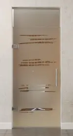 Bild von Bukarest Motiv klar Glaspendeltür mit Oberlicht DORMA Tensor Variante 1 - Erkelenz