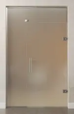 Bild von Vollflächig matt Glaspendeltür mit Seitenteil, Oberlicht DORMA Tensor Variante 3 - Erkelenz