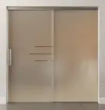 Bild von Bahia Motiv klar Glasschiebetür mit festem Seitenteil Sigma Flexible Variante 1 - Erkelenz
