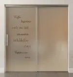 Bild Büro von Cafe 2 Motiv klar Glasschiebetür mit festem Seitenteil Sigma Flexible Variante 1 - Erkelenz