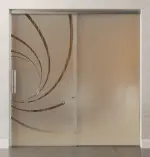 Bild Büro von Cristall Motiv klar Glasschiebetür mit festem Seitenteil Sigma Flexible Variante 1 - Erkelenz