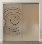 Bild von Lira Motiv klar Glasschiebetür mit festem Seitenteil Sigma Flexible Variante 1 - Erkelenz