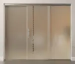 Bild von Algo Motiv klar Glasschiebetür mit zwei festen Seitenteilen Sigma Flexible Variante 2 - Erkelenz