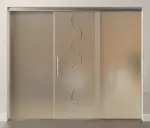 Bild von Atessa Motiv klar Glasschiebetür mit zwei festen Seitenteilen Sigma Flexible Variante 2 - Erkelenz