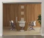 Bild von Cinque Motiv matt Glasschiebetür mit zwei festen Seitenteilen Sigma Flexible Variante 2 - Erkelenz