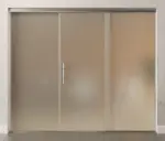 Bild von Vollflächig matt Glasschiebetür mit zwei festen Seitenteilen Sigma Flexible Variante 2 - Erkelenz