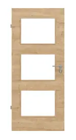 Frontansicht von Asteiche quer LA 11 Basic Durat Innentür - Huga