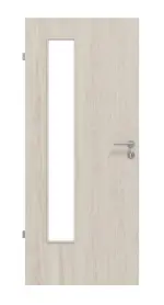 Frontansicht von Eiche lasiert LA 24 bandseitig Basic Durat Innentür - Huga