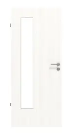Frontansicht von Pino Weiß LA 24 bandseitig Basic Durat Innentür - Huga