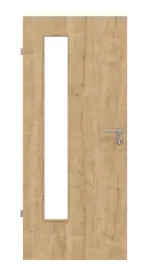 Frontansicht von Asteiche LA 24 bandseitig Basic Durat Innentür - Huga