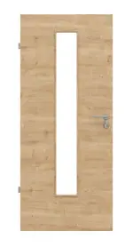 Frontansicht von Asteiche quer LA 24 Basic Durat Innentür - Huga