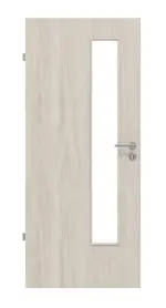 Frontansicht von Eiche lasiert LA 24 schlossseitig Basic Durat Innentür - Huga