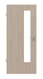 Frontansicht von Eiche grau LA 24 schlossseitig Basic Durat Innentür - Huga