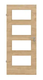 Frontansicht von Asteiche quer LA 9 Basic Durat Innentür - Huga