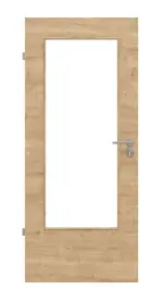 Frontansicht von Asteiche quer DIN-LA Basic Durat Innentür - Huga