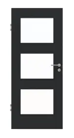 Frontansicht von Anthrazit RAL 7016 LA 11 Mattlack Basic Innentür - Huga