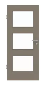 Frontansicht von Taupe RAL 7048 LA 11 Mattlack Basic Innentür - Huga