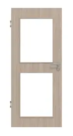 Frontansicht von Eiche grau LA 12 Basic Durat Innentür - Huga