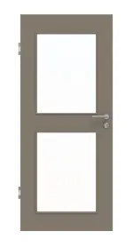 Frontansicht von Taupe RAL 7048 LA 12 Mattlack Basic Innentür - Huga