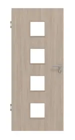 Frontansicht von Eiche grau LA 14 Basic Durat Innentür - Huga